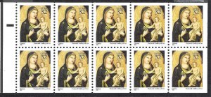 3003Ab, Christmas, Pane of 10, MNH *