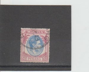 Penang  Scott#  20  Used  (!949 King George VI)