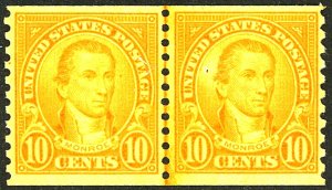 U.S. #603 MINT PAIR OG NH