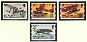 FALKLAND ISLANDS 1983 Manned Flight Anniversary; Scott 383-86, SG 463-66; MNH