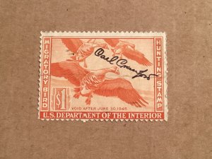 US Revenue #RW11 DUCK STAMP USED 1944 crease cat $35.00