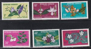 Gabon # 284-289, Flowers, Mint Hinged, 1/3 Cat..