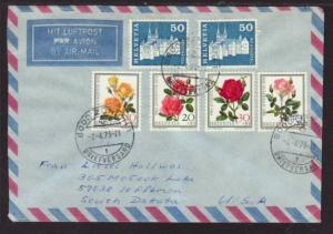 Switzerland to Jefferson WI 1973 Airmail Cover 