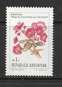 1985 Argentina - Sc 1524 - used VF - single - Begonia