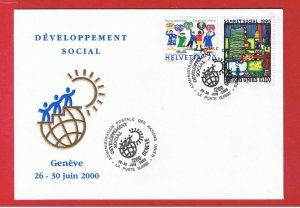 Switzerland #1058   FDC   Rights of Children w/UN Geneva #263    Free S/H