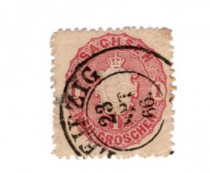 Saxony #17 Used Stamp - CAT VALUE $2.40