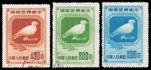 China, Peoples Rep. of, Scott 57-59 (1950) Used/Mint H F-VF Q