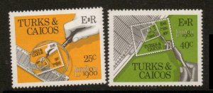 TURKS & CAICOS IS. SG598/9 1980 LONDON 1980 MNH