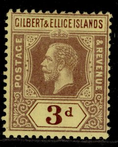 GILBERT AND ELLICE ISLANDS GV SG16, 3d purple/yellow, M MINT. 