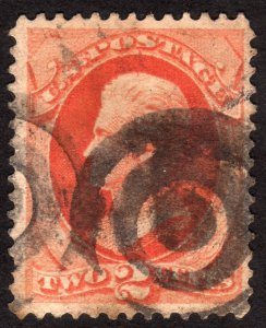 1878, US 2c, Andrew Jackson, Used, Fancy cancel, Sc 183