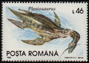 Romania 3846 - Cto - 46L Plesiosaurus (1993)