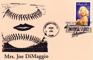 Card Mrs. Joe DiMaggio First Day of Issue #2967 Marilyn Monroe Baseball 1995