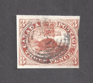 CANADA # 4vi/4c USED MAJOR RE-ENTRIES POSITION 34 SOFT RIBBED WOVE PAPER BS29504