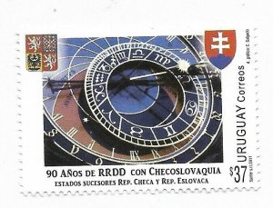 URUGUAY 2011 INTERNATIONAL RELATIONS WITH CZECHOSLOVAKIA 90 YEARS 1 VALUE MINT