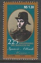 MEXICO 1904, GEN. IGNACIO ALLENDE, 200th ANNIVERSARY OF HIS BIRTH. MINT, NH. VF.