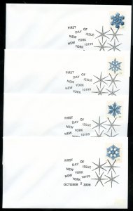 US 4101-4104 Christmas 2006 Snowflakes UA set 4 no cachet FDC DP