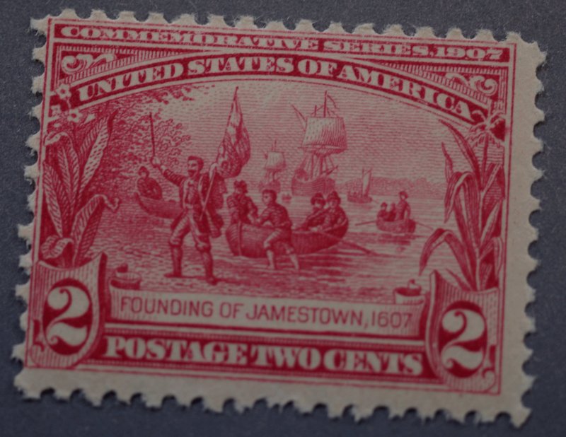 United States #329 Two Cent Jamestown MNH