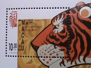​MACAU CHINA-1998-SC#908a- YEAR OF THE LOVELY TIGER MNH S/S VERY FINE