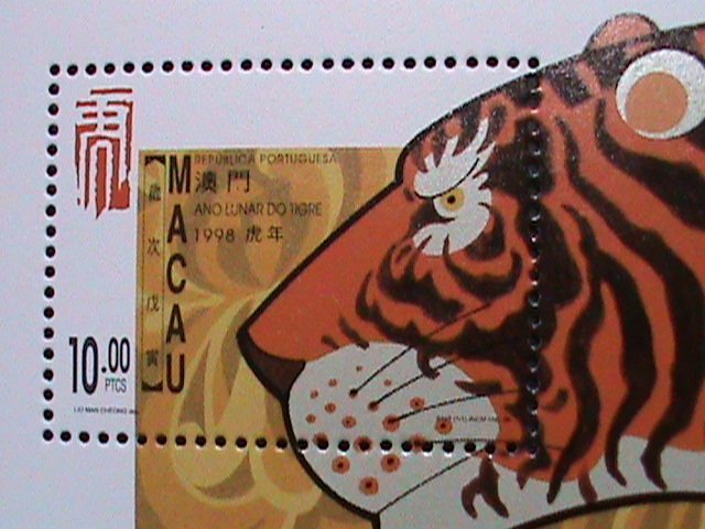 ​MACAU CHINA-1998-SC#908a- YEAR OF THE LOVELY TIGER MNH S/S VERY FINE