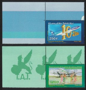 Fr. Polynesia Air Tahiti 2v Top Corners T1 2008 MNH SG#1104-1105 MI#1056-1057