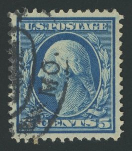 USA 335 - 5 cent perf 12 - XF Used with clean PF Cert - Double Oval Cxl
