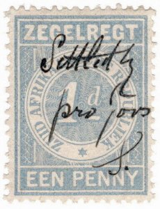 (I.B) Transvaal Revenue : Duty Stamp 1d (1886)