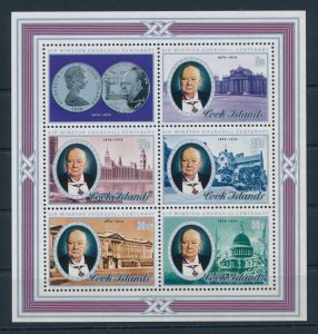 Cook Islands 1974 Sc#421a.SIR WINSTON CHURCHILL Souvenir Sheet MNH