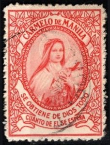 Vintage Philippines Poster Stamp Carmelo Manila You Obtain From God Everything