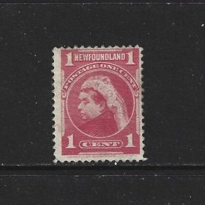 NEWFOUNDLAND - #79 - 1c QUEEN VICTORIA MINT STAMP MH ROYAL FAMILY