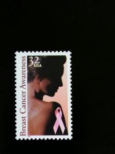 1996 32c Breast Cancer Awareness, Pink Ribbon Scott 3081 Mint F/VF NH