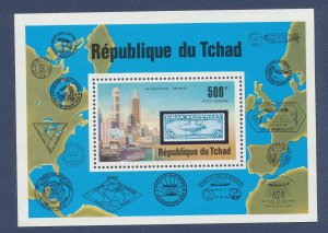 CHAD - Sc C210 - MNH S/S - Zeppelin - stamp-on-stamp ---c