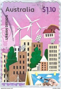 AUSTRALIA 2020 $1.10 Multicoloured, Full Steam Ahead-Wind Farms Die-Cut Sel...