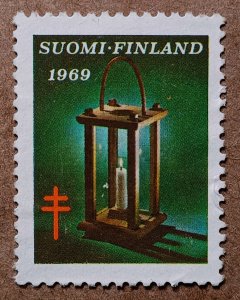 Finland #WX?? Lit Candle in Lantern Christmas Seal MNG (1969)