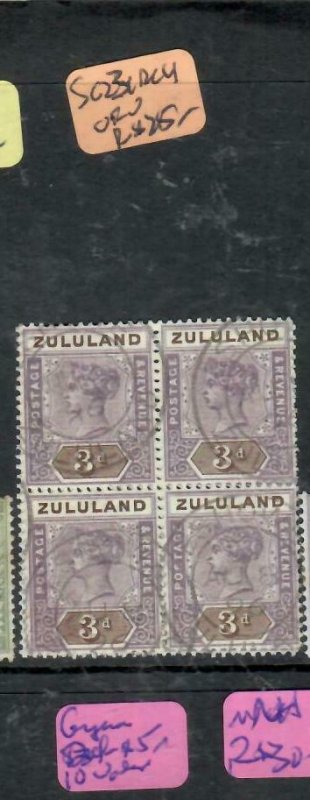 ZULULAND  (P2308B)  QV  3D SG 23   BL OF 4    VFU 