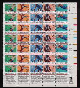 .29 Cent - 1992 Summer Olympics 35 Stamp Sheet  MNH #2637-41 (hco5)