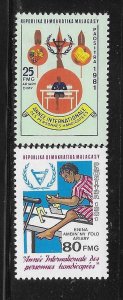 Malagasy Republic 1981 Intl year of the Disabled Sc 615-616 MNH A3371