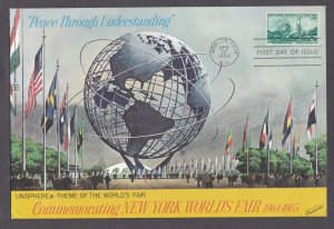 UNITED STATES 1964 NEW YORK WORLD'S FAIR FLEETWOOD LARGE FDC + 3 OTHERS Z139