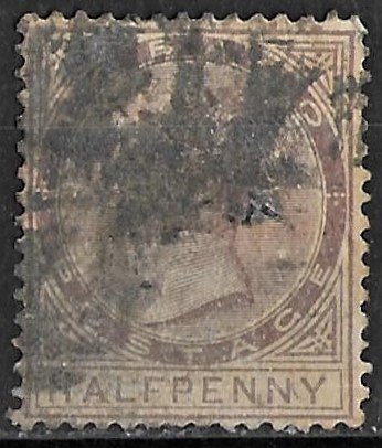 Tobago 1/2d brown violet Queen Victoria issue of 1882, Scott 14 Used