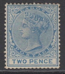 SG 18 Lagos 1882 2d Blue fine mounted mint CAT