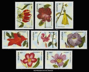 Uganda Scott 612-619 Mint never hinged.