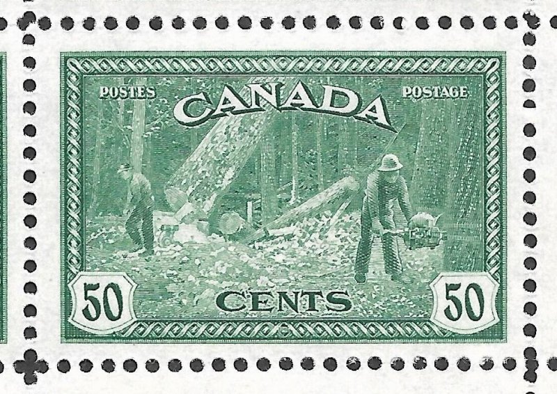 Doyle's_Stamps: Scott #268** to #272** Canadian 1946 NH Plate Block Set