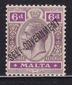 Album Treasures Malta Scott # 91 6p George V Self-Governing Mint with Hinge-