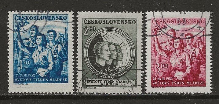 Czechoslovakia Scott catalog # 504-506 Used (CTO)