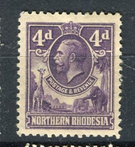 NORTHERN RHODESIA; 1930s early GV pictorial Mint hinged Shade of 4d. value