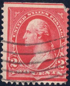 1894 2c used carmine Washington TyIII,  SC252