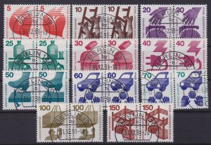Berlin 1971 Mi#402-411 Pairs used CV€70.00 (BN1135)