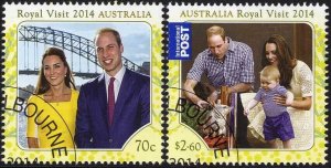 Australia SG4193-4 Royal Visit 2014 set Fine Used
