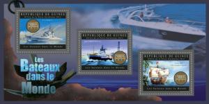 GUINEA 2012 SHEET BOATS SHIPS OF THE WORLD COLUMBUS