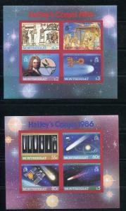 Montserrat 1986 Halley's Commet 2 Souvenir Sheets Imperf  MNH 5441