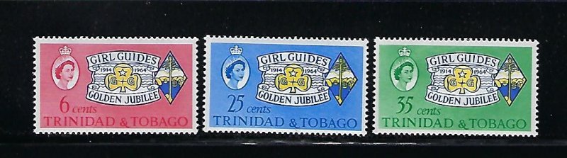 TRINIDAD & TOBAGO- SCOTT #113-115 1964 GIRL GUIDE ASSOCIATION MINT NEVER HINGED